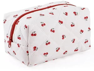 Floral Makeup Bag,Floral Quilted Makeup Pouch,Large Cosmetic Bag,Fashionable Travel Makeup Pouch, Cute Cherry Make up Bag,Puffy Coquette Makeup Bag, Attractive Quilted Make up Bag Floral Makeup Bag,Floral Quilted Makeup Pouch,Large Cosmetic Bag,Fashionable Travel Makeup Pouch, Cute Cherry Make up Bag,Puffy Coquette Makeup Bag, Attractive Quilted Make up Bag