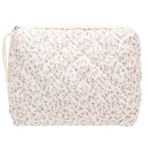 Quilted Makeup Pouch for Women, Travel Cosmetic&Toiletry Bag,Floral Pink | Cute Zipper Makeup Organizer for Cosmetics, Toiletries,Skincare, Makeup Brushes, Beauty Essentials, Travel Accessories&Gifts Quilted Makeup Pouch for Women, Travel Cosmetic&Toiletry Bag,Floral Pink | Cute Zipper Makeup Organizer for Cosmetics, Toiletries,Skincare, Makeup Brushes, Beauty Essentials, Travel Accessories&Gifts
