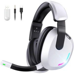 60H Wireless Gaming Headset with RGB Lights for PS5 PS4 PC | 7.1 Surround Sound, Noise Cancelling Mic, Bluetooth 5.3, Memory Foam Ear Cushions, Compatible with Switch Mac 60H Wireless Gaming Headset with RGB Lights for PS5 PS4 PC | 7.1 Surround Sound, Noise Cancelling Mic, Bluetooth 5.3, Memory Foam Ear Cushions, Compatible with Switch Mac