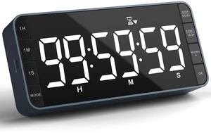 Large 7.8" Digital Timer with LED Display, Magnetic for Kitchen & Classroom | USB-C Rechargeable Timer with 99-Hour Count Up & Countdown, 3 Brightness Levels, 5 Alarm Sounds, 4 Volume Levels for Study Large 7.8" Digital Timer with LED Display, Magnetic for Kitchen & Classroom | USB-C Rechargeable Timer with 99-Hour Count Up & Countdown, 3 Brightness Levels, 5 Alarm Sounds, 4 Volume Levels for Study