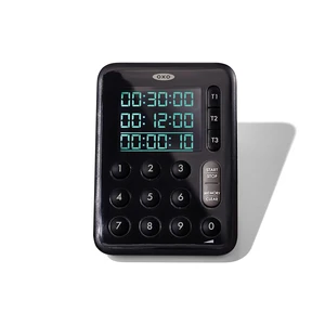 Good Grips Digital Triple Kitchen Timer, Three 100-Hour Counters | Large Backlit Screen, Magnetic Back, Multitasking, Screen Timer, Oven, Baking, Cooking, Holidays, Large Meals Good Grips Digital Triple Kitchen Timer, Three 100-Hour Counters | Large Backlit Screen, Magnetic Back, Multitasking, Screen Timer, Oven, Baking, Cooking, Holidays, Large Meals