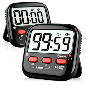 2 Pack Digital Timer for Kids Teacher Classroom Kitchen Office | with AAA Battery, Out of the Box, Fast Reset, Memory, Loud Alarm, LED Mute Mode, Magnetic/Kickstand/Hanging, Count Up/Down 2 Pack Digital Timer for Kids Teacher Classroom Kitchen Office | with AAA Battery, Out of the Box, Fast Reset, Memory, Loud Alarm, LED Mute Mode, Magnetic/Kickstand/Hanging, Count Up/Down