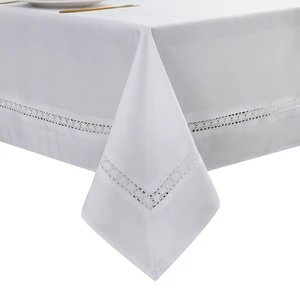 Heavy Duty Fabric Tablecloth with White Lace-Waterproof/Wrinkle Free/Stain Resistant/Oil Proof-for Dining,Indoor&Outdoor,Wedding,Holiday,White,Rectangle 52x70Inch Heavy Duty Fabric Tablecloth with White Lace-Waterproof/Wrinkle Free/Stain Resistant/Oil Proof-for Dining,Indoor&Outdoor,Wedding,Holiday,White,Rectangle 52x70Inch