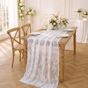 White Lace Table Cloth 30x120inch Vintage Floral Wedding Table Fabric | Elegant Lace Rectangle Table Overlay for Wedding Reception Bridal Shower Engagement Party Anniversary Dining Decor White Lace Table Cloth 30x120inch Vintage Floral Wedding Table Fabric | Elegant Lace Rectangle Table Overlay for Wedding Reception Bridal Shower Engagement Party Anniversary Dining Decor
