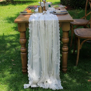 White Lace Table Runner 120 inch 10FT Floral Embroidered Boho Farmhouse Vintage Rustic Table Runners for Wedding Party Baby Shower Birthday Home Decor Holiday Decorations(White,27"x120") White Lace Table Runner 120 inch 10FT Floral Embroidered Boho Farmhouse Vintage Rustic Table Runners for Wedding Party Baby Shower Birthday Home Decor Holiday Decorations(White,27"x120")