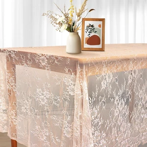 Ivory Lace Tablecloth 60 X120 Inches Vintage Tablecloth Sheer Overlay Rectangle Floral Embroidered Lace Table Cloths for Rustic Boho Wedding Bridal Shower Outdoor Party Reception Decoration Ivory Lace Tablecloth 60 X120 Inches Vintage Tablecloth Sheer Overlay Rectangle Floral Embroidered Lace Table Cloths for Rustic Boho Wedding Bridal Shower Outdoor Party Reception Decoration