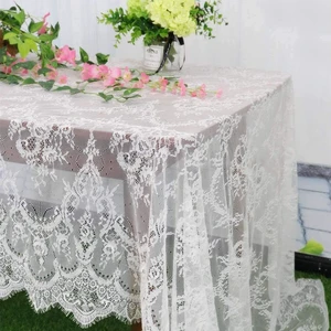 Lace Tablecloth 60x120 Inch Rectangle Embroidered Vintage Overlay | Boho Wedding Decor, Sheer Rustic Design for Wood Tables, Soft Polyester Lace Fabric, Washable for Party, Photography, Dining Lace Tablecloth 60x120 Inch Rectangle Embroidered Vintage Overlay | Boho Wedding Decor, Sheer Rustic Design for Wood Tables, Soft Polyester Lace Fabric, Washable for Party, Photography, Dining