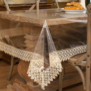 Clear Vinyl Tablecloth Protector Waterproof/Oil-Proof Plastic Square Transparent Sheet Table Cover (54X84 Inch) Clear Vinyl Tablecloth Protector Waterproof/Oil-Proof Plastic Square Transparent Sheet Table Cover (54X84 Inch)