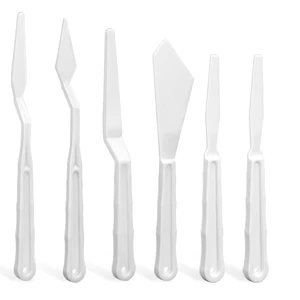 6Pcs Plastic Spatula Palette Knives, Palette Knife Set Thin and Flexible Art Knife Tools Pallet Knife for Acrylic Paint Painting Knife Mixing,Spreading,Scratching,Layering Colors,Watercolor Painting 6Pcs Plastic Spatula Palette Knives, Palette Knife Set Thin and Flexible Art Knife Tools Pallet Knife for Acrylic Paint Painting Knife Mixing,Spreading,Scratching,Layering Colors,Watercolor Painting