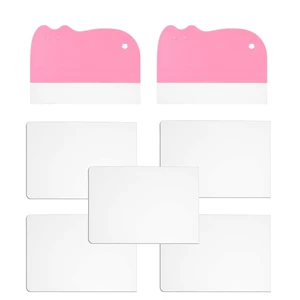 7-Pack Cake Scraper Smoother with 5 Clear Scrapers | Fondant & Cake Arch Guide Tools for Icing Baking, Bakery Pastry Cream, Home Kitchen 7-Pack Cake Scraper Smoother with 5 Clear Scrapers | Fondant & Cake Arch Guide Tools for Icing Baking, Bakery Pastry Cream, Home Kitchen
