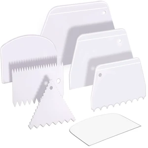 Cake Scraper Cake Smoother, 7 Pcs Dough Scraper Bowl Scraper Cake Cutter Cake Spatula Bench Scraper Kitchen Plastic Scraper Tool Cake Decorating Kit Cake Scraper Cake Smoother, 7 Pcs Dough Scraper Bowl Scraper Cake Cutter Cake Spatula Bench Scraper Kitchen Plastic Scraper Tool Cake Decorating Kit