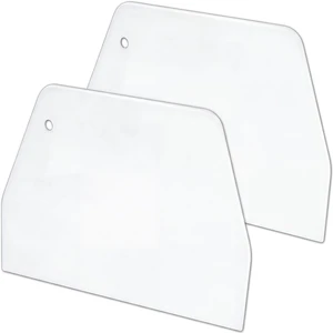 2 PCS Large Plastic Dough Scraper for Baking, Trapezoidal Bench Cutter and Flexible Bowl Spatula for Bread Cake Decorating, Fondant Icing Smoothing Tool, White 2 PCS Large Plastic Dough Scraper for Baking, Trapezoidal Bench Cutter and Flexible Bowl Spatula for Bread Cake Decorating, Fondant Icing Smoothing Tool, White