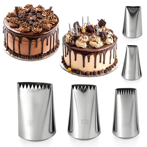 5 Pcs Piping Tips for Cake Decorating, Stainless Steel Basketweave Tip | Half Row Braided Icing Nozzles Professional Pastry Tools Decorating Tips Accessories for Decorating Cakes Cookies Fondant 5 Pcs Piping Tips for Cake Decorating, Stainless Steel Basketweave Tip | Half Row Braided Icing Nozzles Professional Pastry Tools Decorating Tips Accessories for Decorating Cakes Cookies Fondant