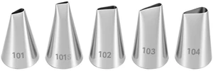 Piping Tips Set, 5PCS Piping Nozzles Cake Decorating Supplies Flower Petal Icing Tips Stainless Steel Cakes Decor Pastry Tools for Cake Decorating Cupcake Piping Tips Set, 5PCS Piping Nozzles Cake Decorating Supplies Flower Petal Icing Tips Stainless Steel Cakes Decor Pastry Tools for Cake Decorating Cupcake