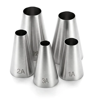 5 PCS Big Piping Tips, Cake Piping Tips, Round Piping Tip | Stainless Steel Round Hole Nozzles for Cake Decorating, Cupcake Frosting, Big Piping Tips for Professionals 5 PCS Big Piping Tips, Cake Piping Tips, Round Piping Tip | Stainless Steel Round Hole Nozzles for Cake Decorating, Cupcake Frosting, Big Piping Tips for Professionals