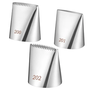 Extra Large Piping Tips, 3 PCS Big Piping Tips Stainless Steel Half Row Braided Flower Cake Decorating Tip Boquillas Para Reposteria for Cupcakes, Cake, Cookie Buttercream and Decorating Extra Large Piping Tips, 3 PCS Big Piping Tips Stainless Steel Half Row Braided Flower Cake Decorating Tip Boquillas Para Reposteria for Cupcakes, Cake, Cookie Buttercream and Decorating