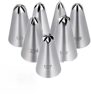 7 Pcs Drop Flower Piping Tips Set, 107, 109, 129, 131, 191, 224, 225 Stainless Steel Icing Tip for Swirl, Rosette, Cake Cookie Decorating Floral Patterns 7 Pcs Drop Flower Piping Tips Set, 107, 109, 129, 131, 191, 224, 225 Stainless Steel Icing Tip for Swirl, Rosette, Cake Cookie Decorating Floral Patterns