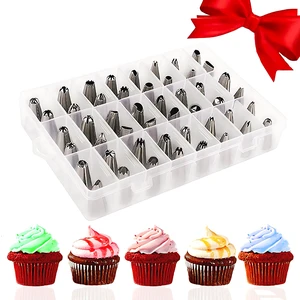 48-Piece Numbered Piping Tips, Cookie Icing Tips, Cookie Decorating Kit, Cake Decorating Tips for Cupcakes Cookies, Cake Supply Master Decorating Tip Set 48-Piece Numbered Piping Tips, Cookie Icing Tips, Cookie Decorating Kit, Cake Decorating Tips for Cupcakes Cookies, Cake Supply Master Decorating Tip Set
