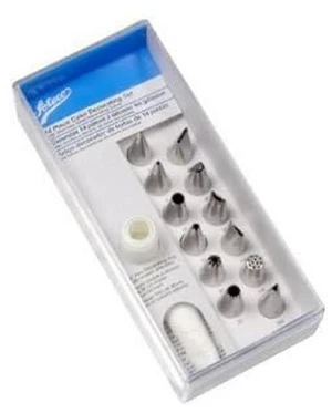 14-Piece Cake Decorating Set,Silver 14-Piece Cake Decorating Set,Silver