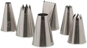6 Piece Decorating Tube Set, Includes Stainless Steel Tips: 804, 808, 827, 864, 846, 898 6 Piece Decorating Tube Set, Includes Stainless Steel Tips: 804, 808, 827, 864, 846, 898