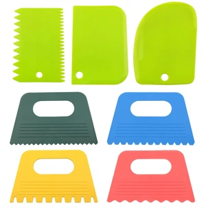 7 Piece Plastic Paint Scraper Tool Set for Texture Art | Color Coded Shapes; Flexible Polypropylene; Palette Knife Edges; Hanging Hole Storage; for Paint, Clay, Plaster and Cream 7 Piece Plastic Paint Scraper Tool Set for Texture Art | Color Coded Shapes; Flexible Polypropylene; Palette Knife Edges; Hanging Hole Storage; for Paint, Clay, Plaster and Cream