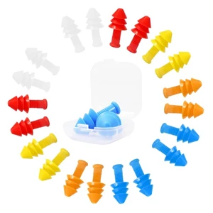 Ear Plugs for Sleeping - 10 Pairs Reusable Silicone Ear Plugs | NRR 26 dB,Waterproof and washable,suitable for noisy environments,swimming, showering,work, and study.Send a portable box. Ear Plugs for Sleeping - 10 Pairs Reusable Silicone Ear Plugs | NRR 26 dB,Waterproof and washable,suitable for noisy environments,swimming, showering,work, and study.Send a portable box.