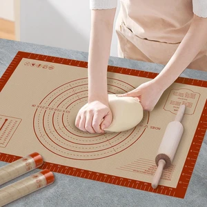 24" x 16" Silicone Baking Mat with Measurement Guides | Extra Thick Pastry Rolling & Sourdough Mat Baking Supplies for Making Pizza, Pie, Cookies and Bread 24" x 16" Silicone Baking Mat with Measurement Guides | Extra Thick Pastry Rolling & Sourdough Mat Baking Supplies for Making Pizza, Pie, Cookies and Bread