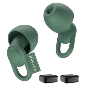 Silicone Ear Plugs for Noise Reduction - Reusable Soft Comfortable Earplugs for Sleeping,Noise Sensitivity & Flights -16 Ear Tips in XS/S/M/L, with 2 Travel Boxes - 33dB Noise Cancelling (Olive Green) Silicone Ear Plugs for Noise Reduction - Reusable Soft Comfortable Earplugs for Sleeping,Noise Sensitivity & Flights -16 Ear Tips in XS/S/M/L, with 2 Travel Boxes - 33dB Noise Cancelling (Olive Green)
