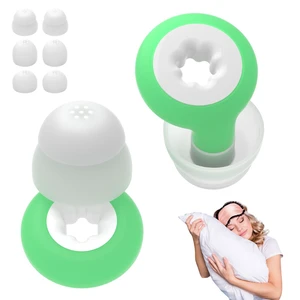 Ear Plugs for Sleeping Noise, 2 Pack High Fidelity Ear Plugs, Reusable Silicone Earplugs for Concert, Rave, Work, Musicians, 3 Pair Ear Tips in S/M/L, 18-25 dB Noise Cancelling Green Ear Plugs for Sleeping Noise, 2 Pack High Fidelity Ear Plugs, Reusable Silicone Earplugs for Concert, Rave, Work, Musicians, 3 Pair Ear Tips in S/M/L, 18-25 dB Noise Cancelling Green