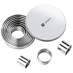 12 Pcs 304 Stainless Steel Biscuit Cutter Set - Round Cookie Cutters for Baking (1/2/3/4/5'') with Storage Box, Dough Pastry Cake Circle Cutting Ring Molds, Non-Rust, Dishwasher Safe & 1.5 High 12 Pcs 304 Stainless Steel Biscuit Cutter Set - Round Cookie Cutters for Baking (1/2/3/4/5'') with Storage Box, Dough Pastry Cake Circle Cutting Ring Molds, Non-Rust, Dishwasher Safe & 1.5 High