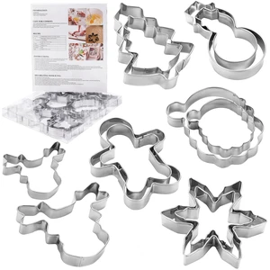 4" Large Christmas Cookie Cutters Set,Thickened Stainless Steel | Sandwich cutters & biscuit molds.Sturdy for cookies,sandwiches, cake,fruit.Ideal for DIY baking,home use,and parties. 4" Large Christmas Cookie Cutters Set,Thickened Stainless Steel | Sandwich cutters & biscuit molds.Sturdy for cookies,sandwiches, cake,fruit.Ideal for DIY baking,home use,and parties.