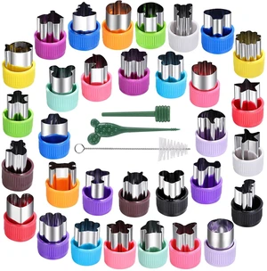 30 pcs Mini Cookie Cutter Set Fruit Cutters Vegetable Stamp Mold 30 pcs Mini Cookie Cutter Set Fruit Cutters Vegetable Stamp Mold