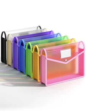Plastic Expanding File Folder, Transparent Envelopes with Snap Closure | No Dividers, Large Capacity, Assorted Colors, Bills&Taxes, Fits Letter / A4 Size for School / Office / Home, 7 Pack Plastic Expanding File Folder, Transparent Envelopes with Snap Closure | No Dividers, Large Capacity, Assorted Colors, Bills&Taxes, Fits Letter / A4 Size for School / Office / Home, 7 Pack