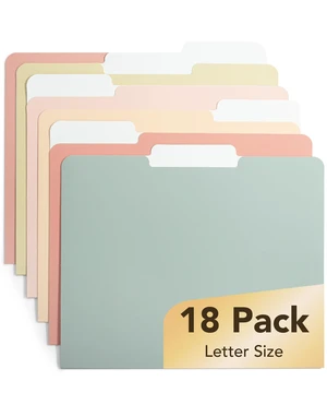 File Folders, 18 Pack, Vintage Colors, 1/3-Cut Tab | File Folders Letter Size, Colored File Folders, Office File Folder File Folders, 18 Pack, Vintage Colors, 1/3-Cut Tab | File Folders Letter Size, Colored File Folders, Office File Folder