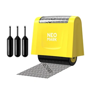 Identity Theft Protection Roller Stamp with 3 Ink Refills, Yellow | Self-Inking Design, 1.6" Wide, Double-Sided Privacy Coverage, Quick Blockout, for Files, Bills & Receipts Identity Theft Protection Roller Stamp with 3 Ink Refills, Yellow | Self-Inking Design, 1.6" Wide, Double-Sided Privacy Coverage, Quick Blockout, for Files, Bills & Receipts