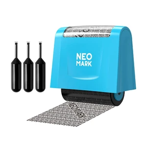 Identity Theft Protection Roller Stamp with 3 Ink Refills, Blue | Self-Inking Design, 1.6" Wide, Double-Sided Privacy Coverage, Quick Blockout, for Files, Bills & Receipts Identity Theft Protection Roller Stamp with 3 Ink Refills, Blue | Self-Inking Design, 1.6" Wide, Double-Sided Privacy Coverage, Quick Blockout, for Files, Bills & Receipts