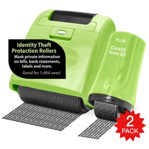 Identity Theft Prevention Wide Roller Security Stamp Kit, Green Identity Theft Prevention Wide Roller Security Stamp Kit, Green