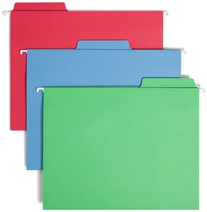 FasTab Hanging File Folder, 1/3-Cut Built-in Tab, Letter Size, Assorted Primary Colors, 18 Count (64053) FasTab Hanging File Folder, 1/3-Cut Built-in Tab, Letter Size, Assorted Primary Colors, 18 Count (64053)