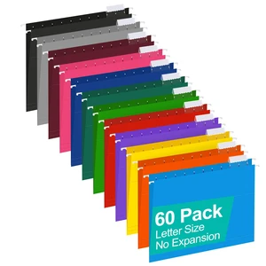 Hanging File Folders, 60 Pack Reinforced Letter Size Hanging Folders with Heavy Duty 0 Inch Expansion, Designed for Bulky Files, Medical Charts, 1/5-Cut Adjustable Tabs, 12 Assorted Colors Hanging File Folders, 60 Pack Reinforced Letter Size Hanging Folders with Heavy Duty 0 Inch Expansion, Designed for Bulky Files, Medical Charts, 1/5-Cut Adjustable Tabs, 12 Assorted Colors