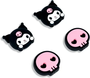 4PCS Thumb Grips Caps Compatible with Switch/OLED/Lite, Kawaii Charactor Thumbs Grip, Soft Silicone Switch Joystick Cover for JonCon, KLM Skull Style, Black & Purple 4PCS Thumb Grips Caps Compatible with Switch/OLED/Lite, Kawaii Charactor Thumbs Grip, Soft Silicone Switch Joystick Cover for JonCon, KLM Skull Style, Black & Purple