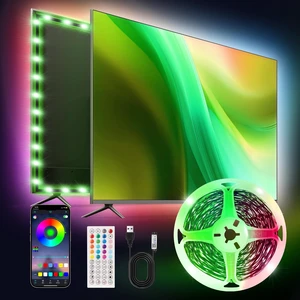 LED Lights for TV,6.56ft Music Sync RGB Backlight with Remote & App Control, USB Powered for 32-40 Inch TVs, Gaming Monitors, PC, Bedroom LED Lights for TV,6.56ft Music Sync RGB Backlight with Remote & App Control, USB Powered for 32-40 Inch TVs, Gaming Monitors, PC, Bedroom