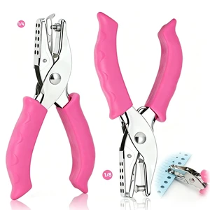 2-Pack Single Hole Punch, 1/4" & 1/8" Paper Hole Puncher for Crafts | One Hole Punch with Pink Soft Grip for Home, Office and Classroom, Small Hole Punchers for Scrapbooking, Tags & Tickets 2-Pack Single Hole Punch, 1/4" & 1/8" Paper Hole Puncher for Crafts | One Hole Punch with Pink Soft Grip for Home, Office and Classroom, Small Hole Punchers for Scrapbooking, Tags & Tickets