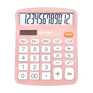 12 Digits Desktop Calculator with Large LCD Display and Sensitive Button, Dual Solar Power and Battery, Standard Function for Office, Home, School, CD-2786(Light Pink) 12 Digits Desktop Calculator with Large LCD Display and Sensitive Button, Dual Solar Power and Battery, Standard Function for Office, Home, School, CD-2786(Light Pink)