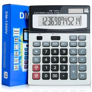 12-Digit Desktop Calculator with Large Screen and Big Buttons, Solar/Battery Dual Power for Office, Home, School and Business Use 12-Digit Desktop Calculator with Large Screen and Big Buttons, Solar/Battery Dual Power for Office, Home, School and Business Use