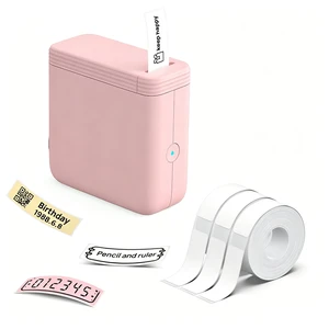 Mini Label Maker Machine with 3 Tapes, P24 Label Makers, Pink | Bluetooth Thermal Label Printer with Multiple Templates, 203 DPI HD for Home, School and Office, Rechargeable and Lightweight Mini Label Maker Machine with 3 Tapes, P24 Label Makers, Pink | Bluetooth Thermal Label Printer with Multiple Templates, 203 DPI HD for Home, School and Office, Rechargeable and Lightweight