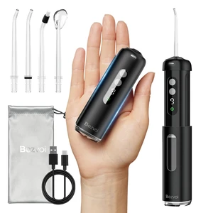 Mini Water Flosser for Travel, 9 Pressure Settings & 90-Days Battery | Telescopic Wide-Mouth Water Tank, IPX7 Waterproof Portable Water Dental Pick Cordless for Braces, Sensitive Teeth, Black Mini Water Flosser for Travel, 9 Pressure Settings & 90-Days Battery | Telescopic Wide-Mouth Water Tank, IPX7 Waterproof Portable Water Dental Pick Cordless for Braces, Sensitive Teeth, Black