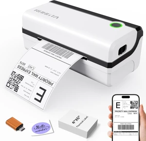 Bluetooth Thermal Shipping Label Printer, Wireless 4x6 Shipping Label Printer Packages, Support Android&iPhone and Windows Bluetooth Thermal Shipping Label Printer, Wireless 4x6 Shipping Label Printer Packages, Support Android&iPhone and Windows
