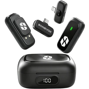 AirMic Mini Microphone for iPhone & Android (2TX+2RX+Charging Case) | Clear 48kHz/24-bit Audio, AI Noise Cancellation, 5g, 60H Use, Wireless Mic for Content Creators, YouTube TikTok Podcast Vlog AirMic Mini Microphone for iPhone & Android (2TX+2RX+Charging Case) | Clear 48kHz/24-bit Audio, AI Noise Cancellation, 5g, 60H Use, Wireless Mic for Content Creators, YouTube TikTok Podcast Vlog