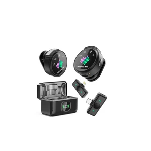 Wireless Lavalier Microphone for iPhone Black | Microphone for iPhone & Android -30dB Noise Reduction - Plug & Play - Mini Mic for Vlogging TikTok YouTube Wireless Lavalier Microphone for iPhone Black | Microphone for iPhone & Android -30dB Noise Reduction - Plug & Play - Mini Mic for Vlogging TikTok YouTube