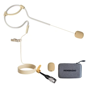 Earset Headworn Microphone, Professional Hands Free Single Earhook Omnidirectional Headset Head Condenser Mic for Audio Technica Wireless System Bodypack Transmitter, Hirose 4 Pin Plug Earset Headworn Microphone, Professional Hands Free Single Earhook Omnidirectional Headset Head Condenser Mic for Audio Technica Wireless System Bodypack Transmitter, Hirose 4 Pin Plug